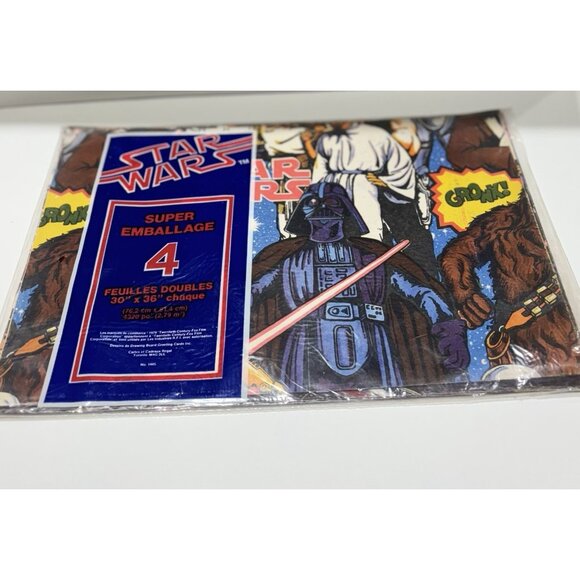 Vintage 1983 Star Wars Gift Wrap - Rare Retro Wrapping Paper - Picture 6 of 7